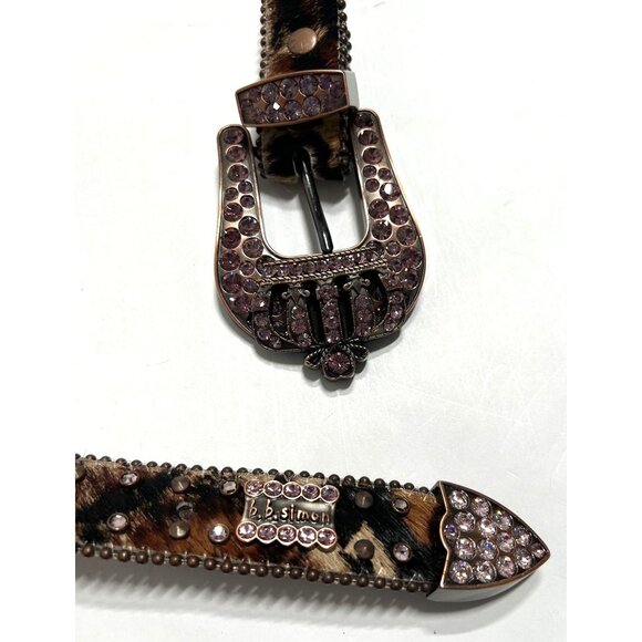 B.B. Simon Divinity Belt Crystal Crown Collection in Leopard main image 5